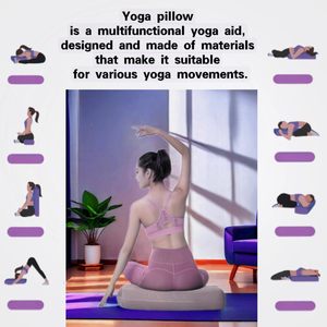 Coussin de yoga rectangulaire violet en EVA pour le yoga, la remise en forme et le remodelage corporel - Product Image 2