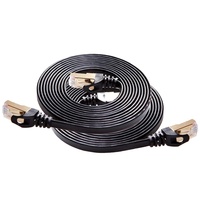 Cable de Red Ethernet Plano Cat7 OEM, Blindado SFTP, 10Gbps 600MHz RJ45, para Juegos, Hogar, Oficina, Centro de Datos, con Certificaciones CE, RoHS, FCC