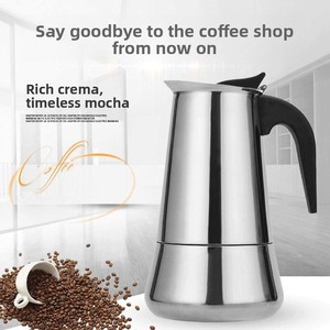 Caffettiera Moka in Acciaio Inox, Macchina per Espresso Stile Italiano per Fornelli a Gas e a Induzione - Product Image 3