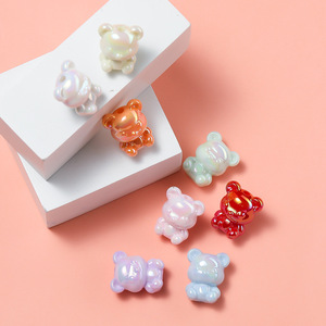 ลูกปัดอะคริลิกรูปหมี ขนาดกลาง อุปกรณ์ทำเครื่องประดับ DIY สำหรับสร้อยข้อมือ สร้อยคอ จี้ - Product Image 1