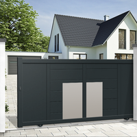Puerta de Entrada Plegable de Aluminio Ecológica Moderna de Alta Calidad, Control Remoto Eléctrico, Diseño Automático Bifold, Modelado 3D