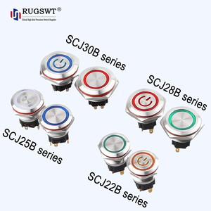 Interruttore a pulsante in metallo illuminato IP67 da 22mm 2NO2NC con LED R/<span class=keywords><strong>G</strong></span>/<span class=keywords><strong>B</strong></span>/<span class=keywords><strong>Y</strong></span>/W, tipo blocco/momentaneo - Product Image 5