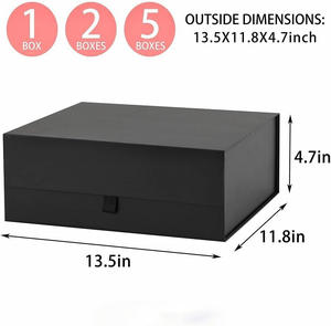 Cajas de Regalo Magnéticas Rojas Plegables al por Mayor, Cajas de Papel Reciclables, Cajas de Embalaje Rígidas con Logotipo Personalizado - Product Image 2