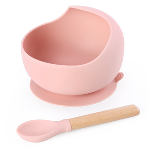 Juego de Vajilla de Silicona Personalizado para Bebés, Cuchara, Tenedor, Plato, Babero, Tapete, Tazón con Succión, Libre de BPA, Kit de Comida para Niños Pequeños - Product Image 1