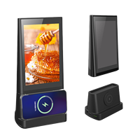 Tablette Android 11 de 8 pouces à double écran tactile pour restaurant, affichage publicitaire de table, kiosque de commande de bureau, signalétique