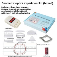 Ensemble d'optiques géométriques magnétiques en acrylique : lentilles concaves et convexes, prisme pour la réfraction et la réflexion, idéal pour la salle de classe et le laboratoire de physique