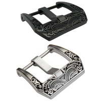 16 18 20 22 24 26 mm de luxe poli mat noir or rose gravure déploiement papillon montre fermoir pour boucle Panerai