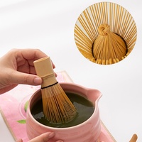 Vente directe d'usine Ensemble de fouet en bambou professionnel japonais de cérémonie du matcha classique écologique rose