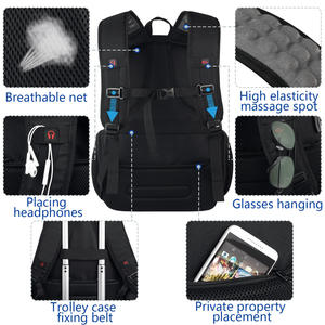 Sac à dos professionnel personnalisé grande capacité, antivol, avec port USB, pour ordinateur portable, en Oxford et PU, idéal pour l'école et les activités de plein air - Product Image 3