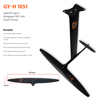 Nouveauté GY Hydrofoil Waterplay Surfing Carbon Wings 915cm² Léger et Rapide pour le Surf à Voile en Contre-Vent, Ensemble de Planche de Surf à Voile Kitesurf Modèle GY-H