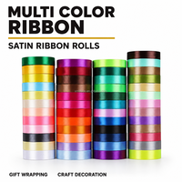 Ruban en satin polyester double face brillant de 3,8 cm (1,5 pouce) pour emballage cadeau