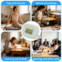 Digitaler Küchentimer mit LCD-Anzeige und Countdown-Alarm für Kaffee, Backen, Kochen, Training und den Heimgebrauch