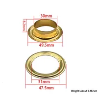 Boucle à œil rond de 20 à 40 mm pour sacs, vêtements, décoration, tentes, ceintures, rivet creux, anneau métallique - Chine