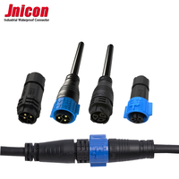 Soluciones de cable 3 P para exteriores, iluminación de jardín impermeable, conector IP67, enchufe M19, macho, hembra, 3 pines