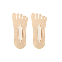 Chaussettes d'été respirantes et décontractées en coton à cinq doigts, absorbant la sueur, maille fine, chaussettes bateau à cinq doigts