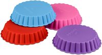 Moule à gâteau jetable en silicone bleu, plaque de cuisson en forme de chrysanthème, plaque à tarte, plaque à pain et à pizza, plaque fixe de 4 pouces, facile à utiliser