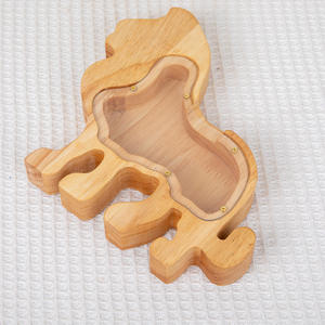 กระปุกออมสินตัวอักษรสัตว์อินเทอร์เน็ตกล่อง<span class=keywords><strong>เงิน</strong></span>กระต่ายทำจากไม้สุดสร้างสรรค์กล่องของขวัญรูปทรงกระบอกโปร่งใส - Product Image 4