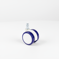 Roulettes de meubles de 2,5 pouces (10*22 mm) en nylon durable, finition couleur personnalisée OEM, pour chaise de bureau, revêtement en PVC
