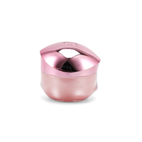 Vaso per imballaggio in plastica crema acrilica a doppio strato con coperchio superiore modello retrò 15g con coperchio
