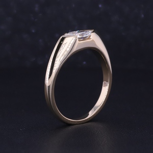 แหวนเพชรพลอยสีชมพู Starsgem ทองคำแท้ 14K เพชรทรงมาร์คีส์ 1 กะรัต เพชรเลี้ยงในห้องปฏิบัติการ แหวนตราประทับ ของขวัญเครื่องประดับ - Product Image 3