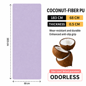 Tapis de sol antidérapant Pure Flex vert sauge, base en fibres de coco premium 5 mm, écologique, PFMT001 Coconut-F - Product Image 5
