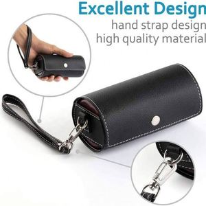 JH Medibox Nouvelle Boîte à Pilules Pratique à 14 Compartiments en Cuir Noir et Plastique PP avec Étui de Rangement Matin et Soir pour Usage Médical - Product Image 4