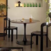Chaise de salle à manger en similicuir écologique, style rétro mi-siècle, design moderne, dossier confortable, idéale pour café - Vente chaude