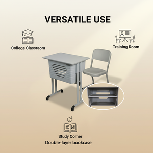 Conjunto de Escritorio y Silla Ergonómicos para Estudio con Altura y <span class=keywords><strong>Distancia</strong></span> Ajustables para un Aprendizaje Concentrado - Product Image 4
