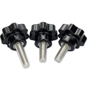 Pabrik bintang sekrup yang dapat disesuaikan kenop plastik tombol Bakelite hitam dengan benang untuk penggunaan lemari laci pintu - Product Image 5