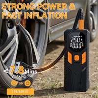 Inflador de neumáticos móvil con pantalla Digital de 4500mAh con luz LED, compresor de aire portátil para coche de carga rápida USB