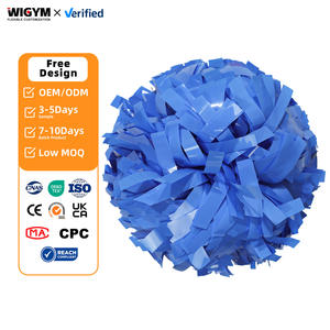 Pompons et balles de cheerleading personnalisés en plastique et métal, légers et durables, pour les équipes sportives, accessoires de cheering - Product Image 1