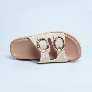 Sandales d'été pour femmes, plateforme en <span class=keywords><strong>espadrille</strong></span>, sangle réglable à double boucle, toile respirante, chaussures de plage - Product Image 4