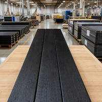 Panneaux muraux en chêne rouge Shou Sugi Ban en gros, revêtement en bois carbonisé, bois de construction massif pour l'architecture commerciale