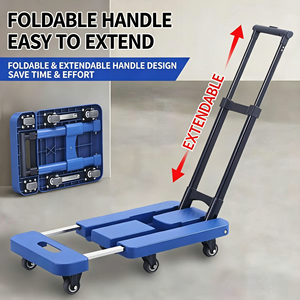 <span class=keywords><strong>Chariot</strong></span> à plateforme pliable robuste à 6 roues avec base extensible pour la maison et le coffre <span class=keywords><strong>de</strong></span> voiture - Product Image 4