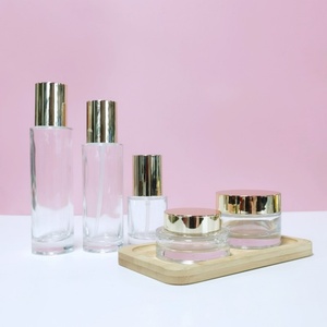 Juego de Envases Cosméticos de Vidrio con Tapa Esmerilada, 50g, 40ml, 100ml, 130ml, 150ml, para Lociones - Product Image 5