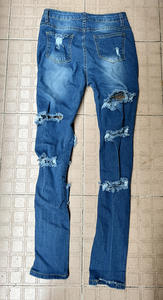 Pantalones <span class=keywords><strong>vaqueros</strong></span> rasgados de talla grande 3xl a la moda para <span class=keywords><strong>mujer</strong></span>, ropa de calle con agujeros <span class=keywords><strong>rotos</strong></span>, pantalones elásticos de cintura alta, pantalones <span class=keywords><strong>vaqueros</strong></span> informales para <span class=keywords><strong>mujer</strong></span> - Product Image 5