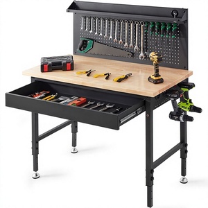 Armoire à outils en acier 48x24 pouces, établi avec panneau perforé, station de travail de garage avec tiroir verrouillable - Product Image 4