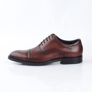 Chaussures Oxford en cuir de vache authentique à bout pointu avec semelle amortissante et doublure respirante pour hommes, chaussures de ville et habillées - Product Image 5