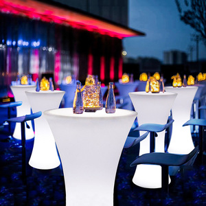 Table haute LED sans fil avec télécommande, étanche et lumineuse, idéale pour les bars de nuit et les fêtes en extérieur - Product Image 3