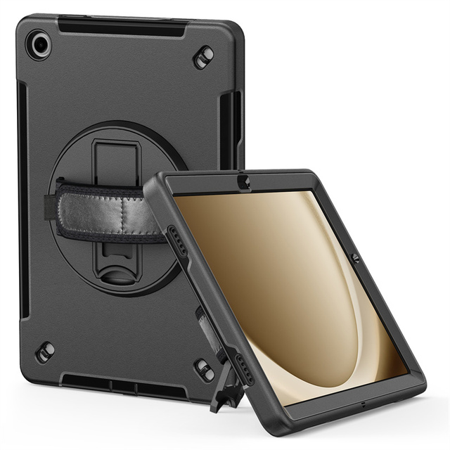 [ TPU Tablet Case ] Shockproof Shoulder Hand Strap Kickstand Rugged Case for Samsung Tab Tablet A9 Plus Case