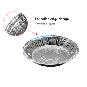 सस्ता 251*39 मिमी एल्यूमीनियम डिस्पोजेबल फूड ग्रेड 1200 मिली क्षमता प्लास्टिक ढक्कन खाना पकाने ट्रे 10 इंच एयर फ्रायर फॉइल पैन कंटेनर - Product Image 3