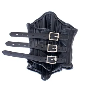 BDSM Cosplay Dress Up nero nobile borsa mento collo manica cane schiavo formazione rilegatura collare guaina