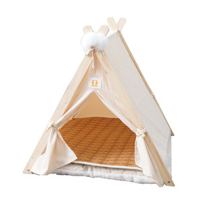 Cama <span class=keywords><strong>Tipi</strong></span> <span class=keywords><strong>para</strong></span> <span class=keywords><strong>Gatos</strong></span> Extraíble y Lavable, <span class=keywords><strong>Casa</strong></span> de Juegos Interior <span class=keywords><strong>para</strong></span> Mascotas con Cojín Grueso y Grande, Cama Tipo Tienda <span class=keywords><strong>para</strong></span> Mascotas - Product Image 3