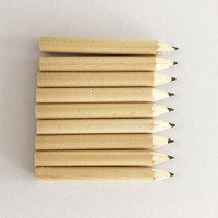 Lápices Promocionales de Madera Natural de Alta Calidad, Mini Lápices de Golf HB al por Mayor con Logotipo Personalizado, Grafito Negro Estándar