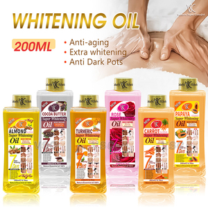 E 7天姜黄玫瑰杏仁木瓜200毫升润肤油保湿超级美白姜黄油身体按摩油 - Product Image 6