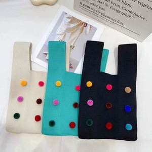 Bolso de Mano Tejido a Crochet, Estilo Coreano, Colorido y Lindo, para Mujer - Product Image 3