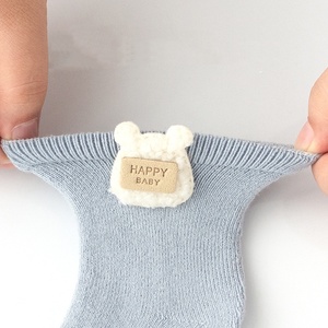 6-12个月冬季可爱新生儿棉袜加厚保暖船员袜最新设计的亲肤弹力毛圈婴儿袜 - Product Image 4