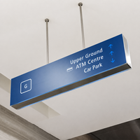 Panneaux lumineux double face en acier inoxydable, vente en gros d'usine, signalétique intérieure pour gares, aéroports et centres commerciaux