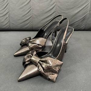 New Style Chaussures Escarpins Square <b>Closed</b> <b>Toe</b> Pumps Classic Shoes 2023 Ladies <b>Heels</b> with Bow - Product Image 2