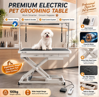 Table de toilettage électrique pour animaux de compagnie EUR VET, équipement vétérinaire, table de traitement avec cadre en acier stable, surface antidérapante pour les grands chiens